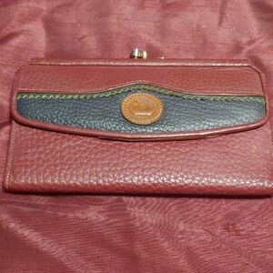 Dooney & Bourke Red and Black Women's Clutch Good Condition